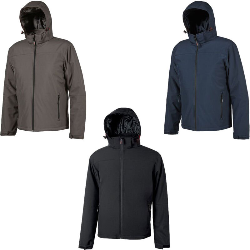 Arbeitsjacke U-Power Blazyra mit Kapuze - L - Schwarze