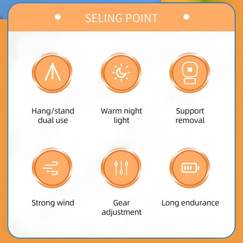 Vtizikl Ventilateur de poussette bébé rechargeable 5000mAh - 3 vitesses + écran LED & veilleuse - Flexible & portable po...