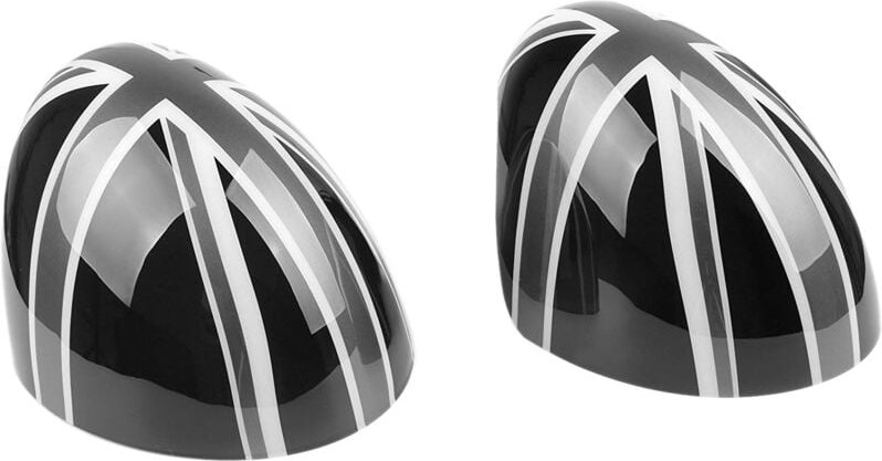 Autotür-Seitenspiegel-Abdeckkappen für Hardtop F54 F55 F56 F57 F60 Serie, schwarz und grau, britische Flagge