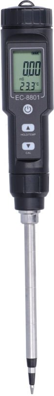 Eosnow EC-Tester mit LCD-Display, Bodenleitfähigkeits-Temperaturmessgerät für Gartenobstgärten