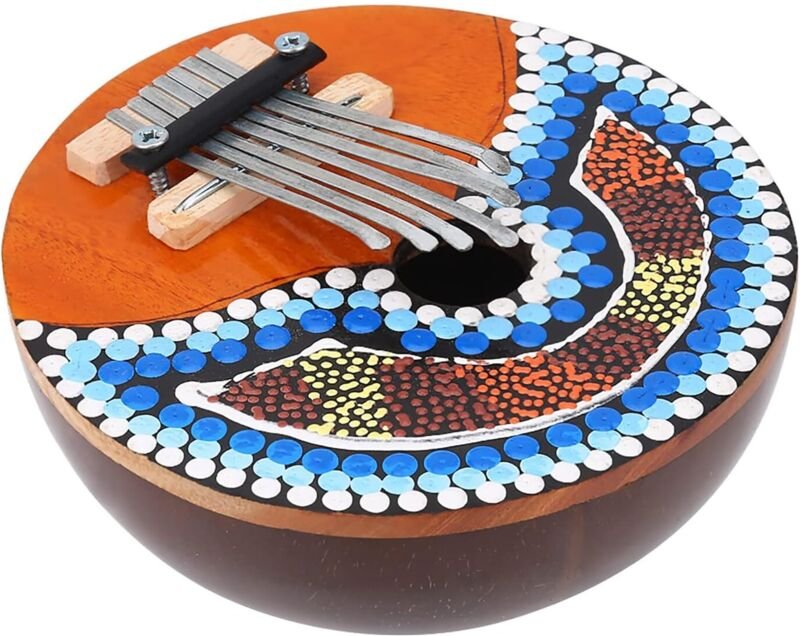Daumenklavier, 7 Tasten, stimmbar, Kokosnussschale, Mbira, tragbares Finger-Daumenklavier, Musikinstrument, Kalimba, Kin...
