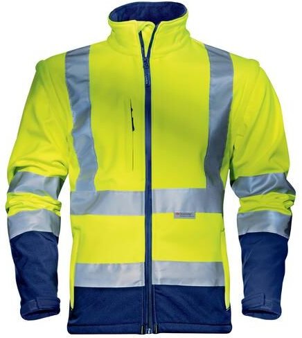 uvex Softshelljacke protection flash gelb, warngelb, navy Gr. L