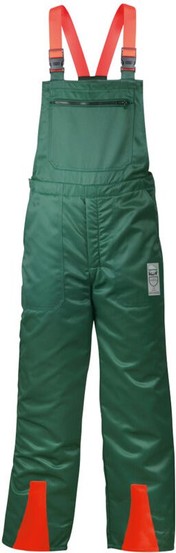 Feldtmann Schnittschutzlatzhose Erle Gr. 60 grün/orange