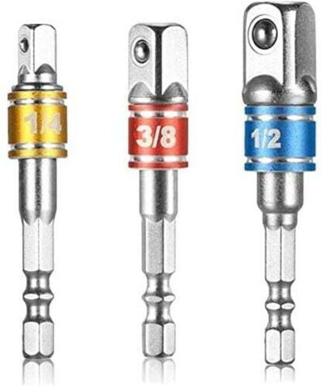 Supports hexagonaux à manchon - 1/4", 1/2", 3/8" - adaptateurs et rallonges de connecteurs.