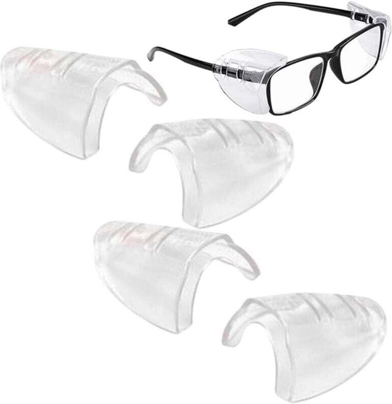Set mit 2 Paar universellen, transparenten Seitenschilden für Schutzbrillen – für kleine und mittlere Größen