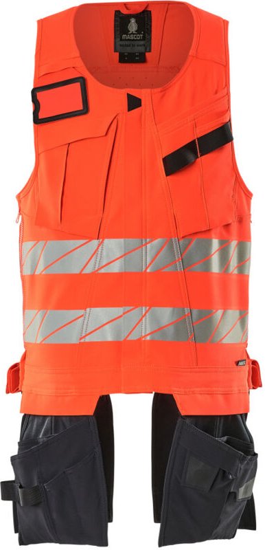 Mascot Werkzeugweste, ULTIMATE STRETCH Werkzeugweste Gr. L, Hi-vis rot/schwarzblau
