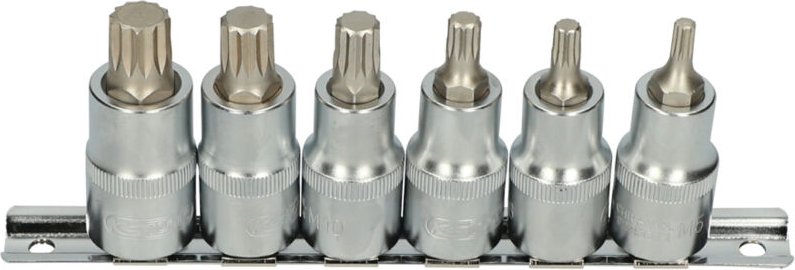 Schraubendreher-Bithalter mit 6 XZN®-Bits, Länge 55 mm – 1/2'' – M5 bis M14