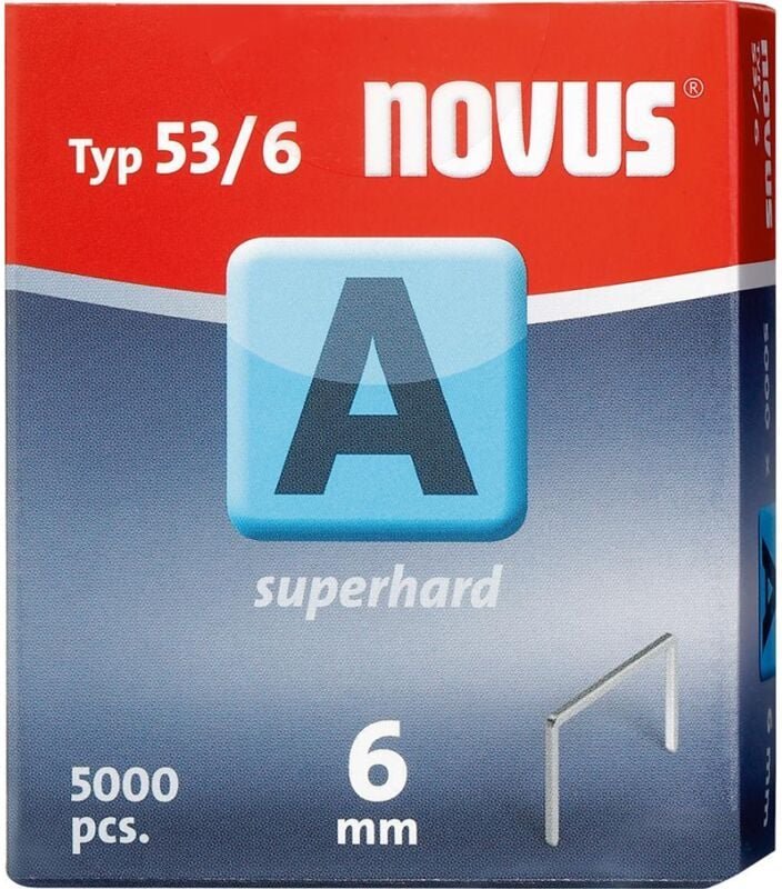 Feindrahtklammer 53/6 Klammer-B.11,3mm Schenkel-L.6mm verz. Stahl Novus 5000 Stk