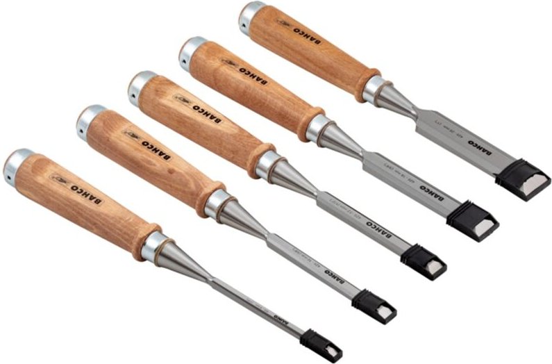Bahco Satz Meißel mit Holzgriff, 5-tlg./Kartonverpackung