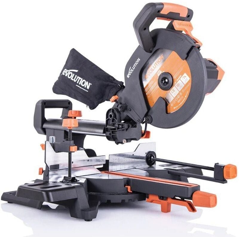 EVOLUTION R255SMS PLUS Mehrzweck-Gehrungssäge mit Führungen und einem 255-mm-Sägeblatt