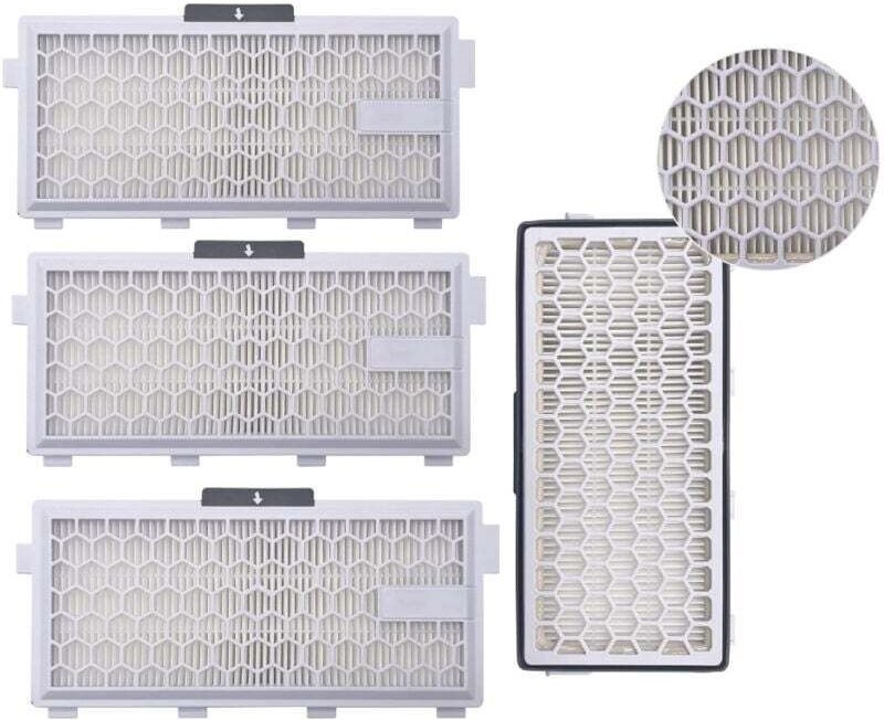 Set mit 4 HEPA Airclean Plus 50 Filtern für Miele Complete C3 Powerline Staubsauger, S8340 – Air Clean SF-HA 50 für Comp...