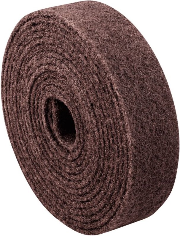 Polinox Vliesbandrolle vbr 100mmx10m Korund A100 für Feinschliff und Finish - Pferd