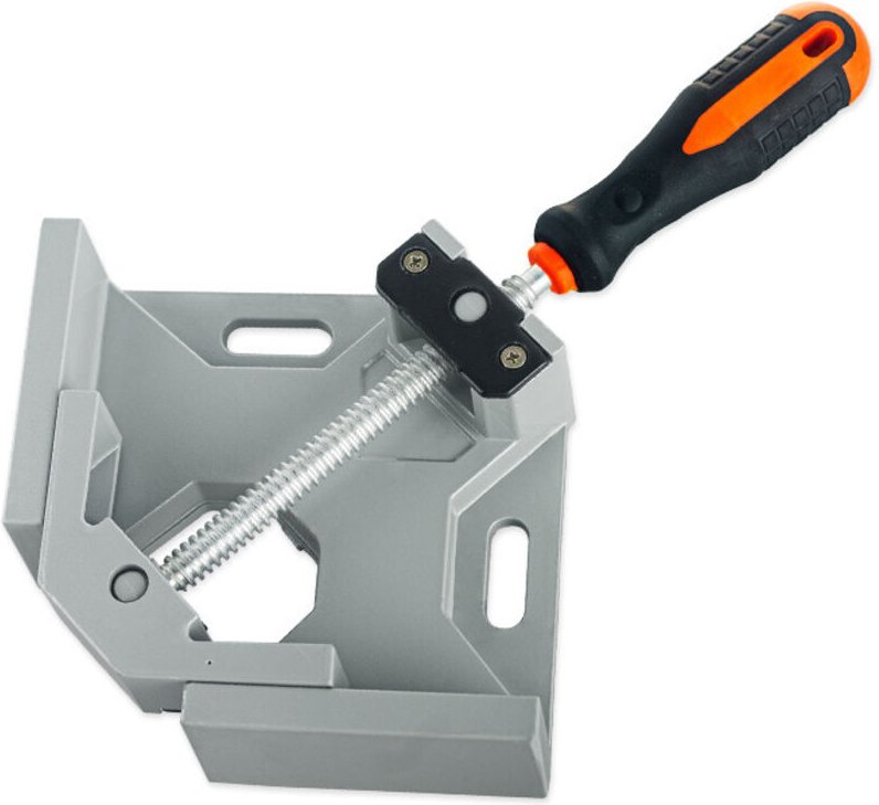 90°-Eckschraubstock aus Aluminiumlegierung, rechtwinkliges Klemmwerkzeug mit Doppelgriff, Schraubstockhalter mit verstel...