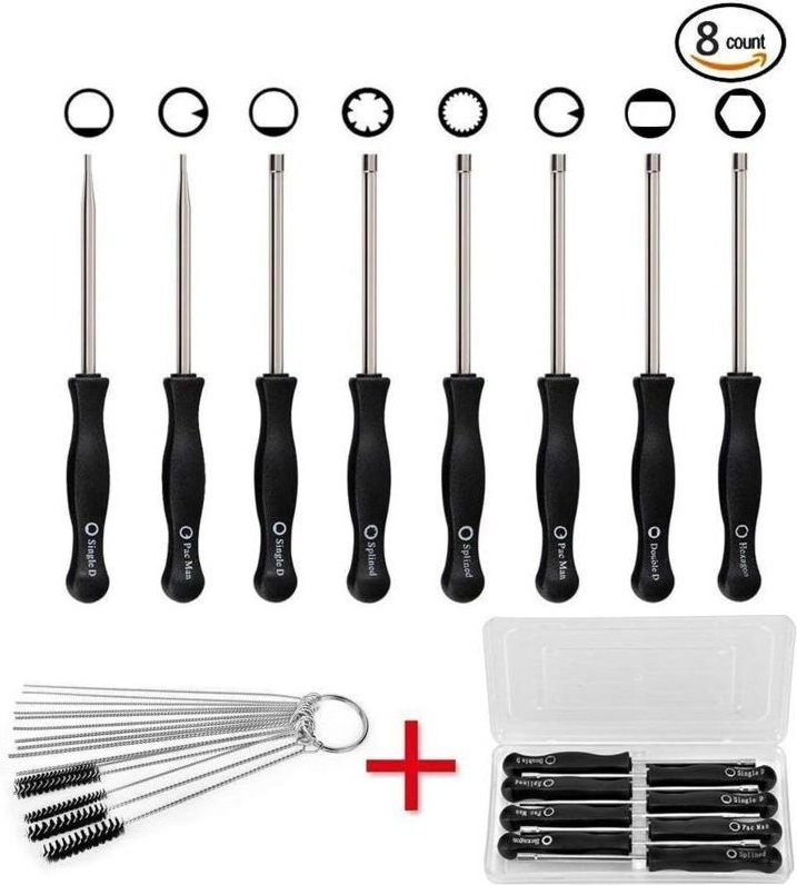8-teiliges Vergaser-Einstellschraubendreher-Set für Vergaserreinigung, Motorreparatur und die meisten 2-Takt-Motoren – 8...