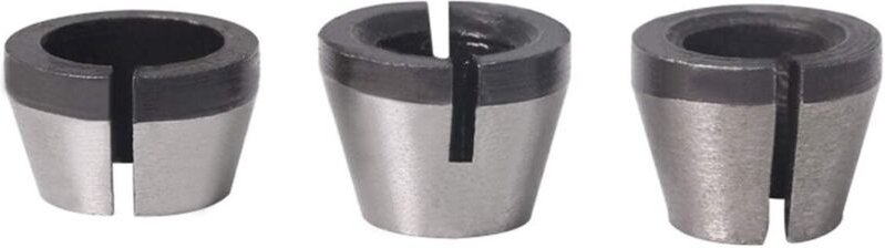 BEBUSINGOTO 3-teiliges Spannzangenset für Graviermaschinen, Spannzangenfutteradapter 6,35 mm, 8 mm, 6 mm für elektrische...