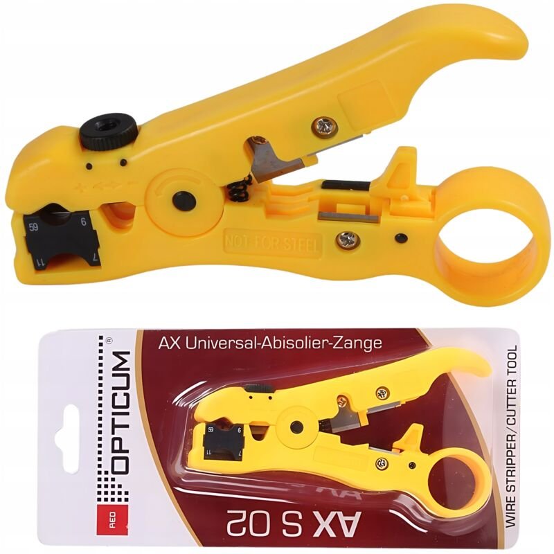 OPTICUM AX S 02 Isolationsabisolierer für RG59-, RG6-, RG-213-, UTP/STP- und Telefonkabel