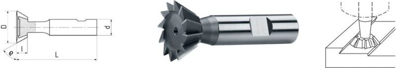 HSS Co5 Winkel-Stirnfräser DIN 1835B