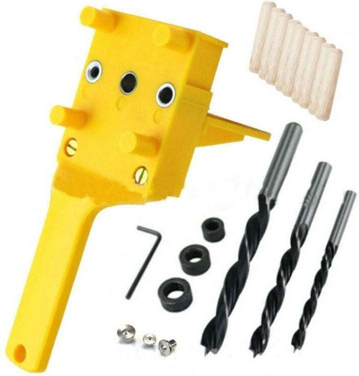 41-teiliges Dübelbohrset, Dübelbohrschablonen-Set, Dübelbohrschablone für gerade Löcher in der Holzbearbeitung mit Zentr...