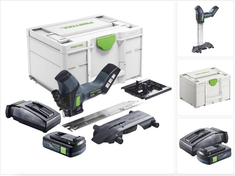 Isc 240 EB-Basic Akku Dämmstoffsäge 18 v 240 mm + 1x Akku 3,0 Ah + Ladegerät + Systainer - Festool