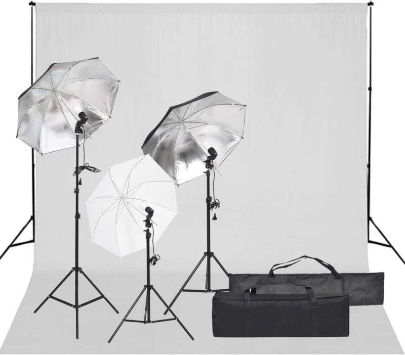 vidaXL Fotostudio-Set mit Beleuchtung und Hintergrund