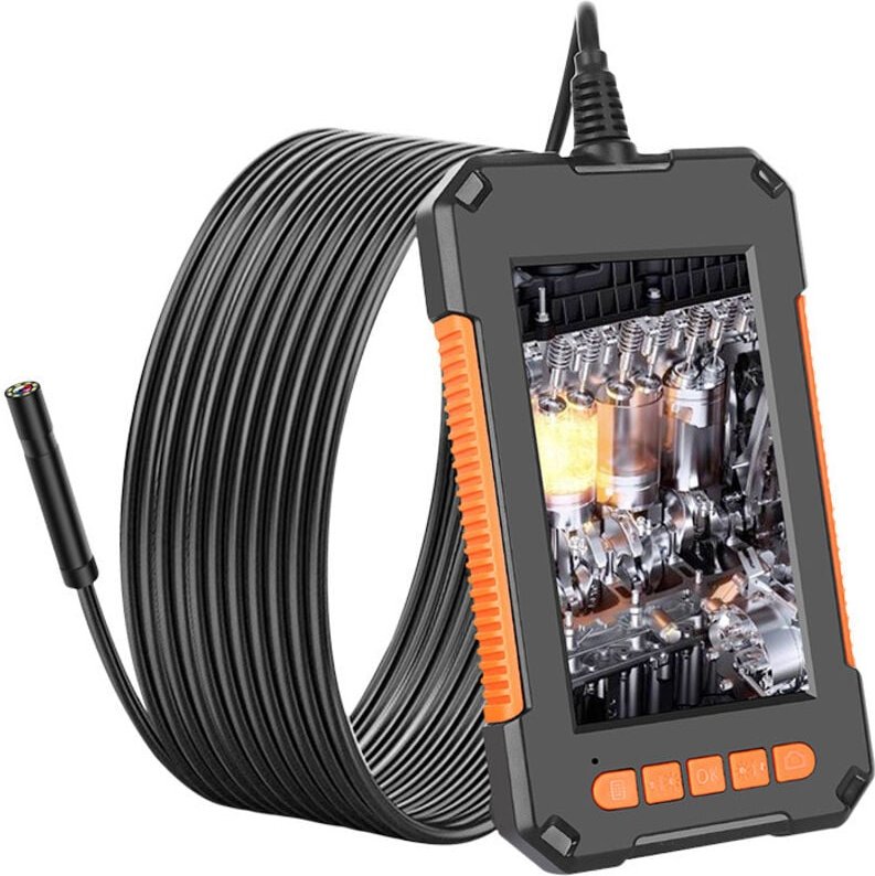 Doppelkopf-Endoskop-Inspektionskamera, 1080P HD-Digitalendoskop mit Doppelobjektiv, 4,3-Zoll-LCD-Bildschirm, IP67 wasser...