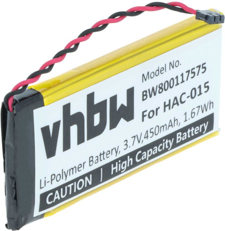 Vhbw - Akku kompatibel mit Nintendo Switch HAC-015, HAC-016, HAC-A-JCL-C0, HAC-A-JCR-C0 Gamepad Controller (450mAh, 3,7V...