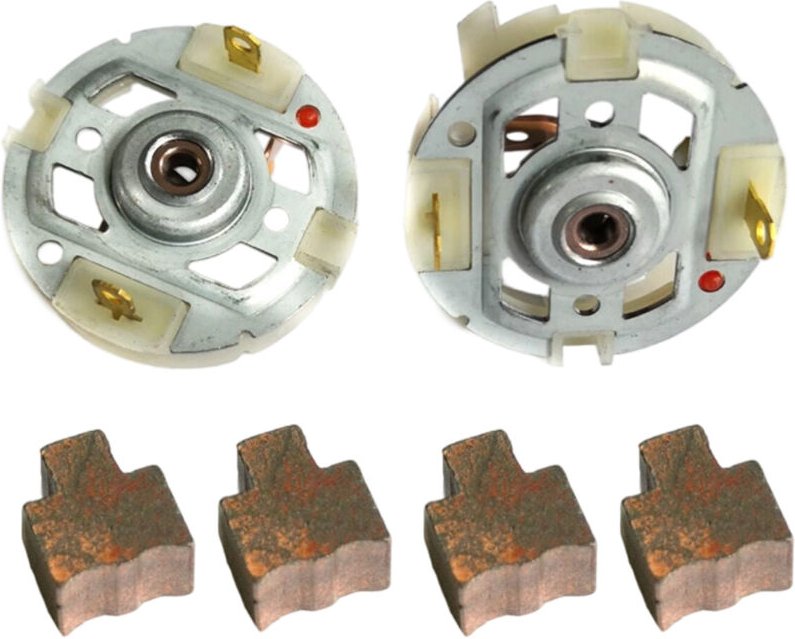 2 Kohlebürstenhalter für den RS550-Motor und 4 Kohlebürsten für den Bohrschrauber