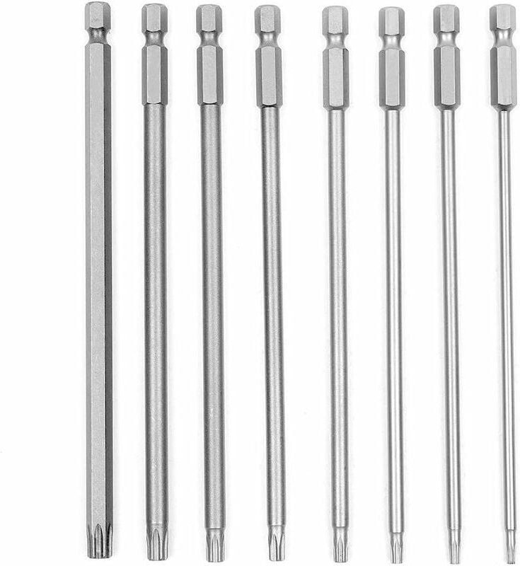 Magnetischer Torx-Schraubendreher-Satz T8-T40 S2 Stahl Sechskantschaft 150mm 6,35mm (1/4")