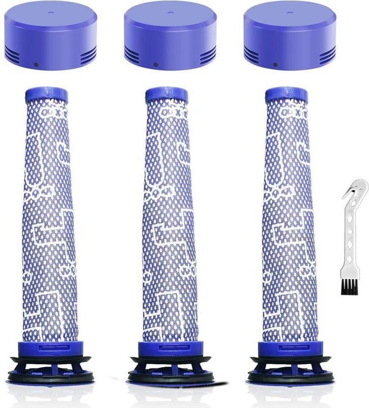 (6 Stück) Ersatzfilter für Dyson V7, V8, V8+ Staubsauger, 3 Vorfilter + 3 HEPA-Rückfilter, Ersatzteile für Dyson Staubsa...