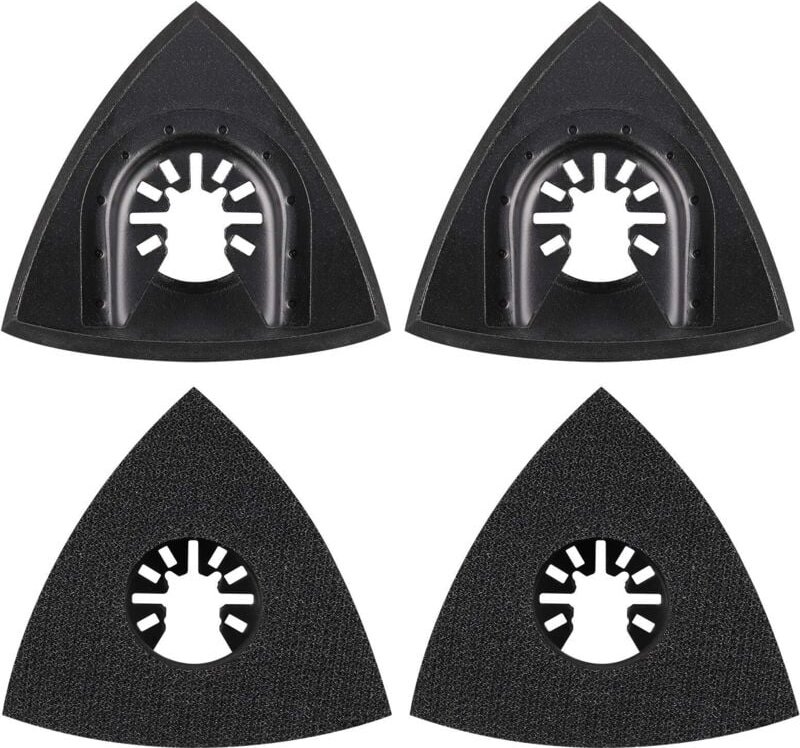 4-teiliges Delta-Schleifpad 80 mm, Zubehör für Multifunktionswerkzeuge, Montagepad, Multifunktionswerkzeug-Sägeblatt, Zu...