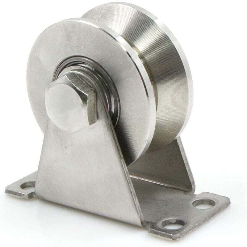 Rücklaufrolle aus Edelstahl, V-Nut-Rollen – Robust, XU, verstärkte Edelstahlkonstruktion, geräuscharmer Seilroller – KZQ