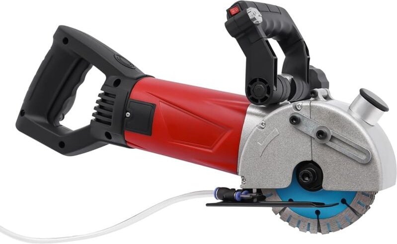 Schlitzmaschine 2800W, Mauernutfräse 7000 U/min mit Maximale Schnitttiefe 36mm Schnittbreite 34mm 5 Sägeblättern für Bau...