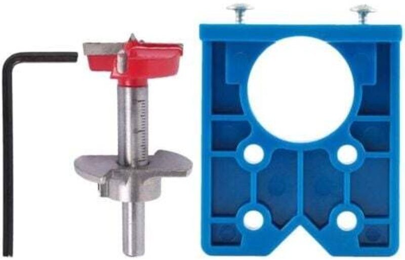 35mm Scharnier Verdeckte Bohrschablone Scharnier Schablone Führungsloch Bit Bohrschablone Lochschneider Führung für Schr...