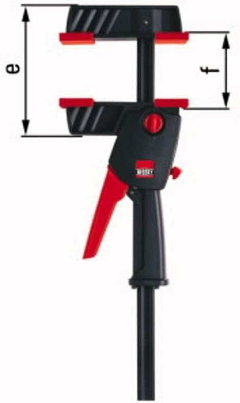 Einhandzwinge DuoKlamp Spannweite 650 mm Ausladung 85 mm Spreizweite 75 - 685 mm - Bessey