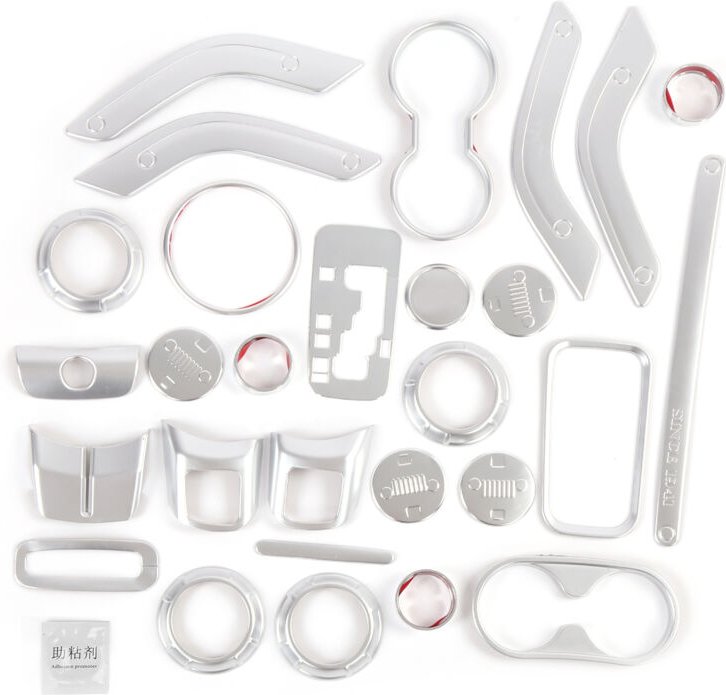 Keenso 28-teiliges Auto-Innenausstattungsset für Dachhimmel, Lenkrad, Konsole, Griffe, Klimaanlage, Schalthebel, Becher,...