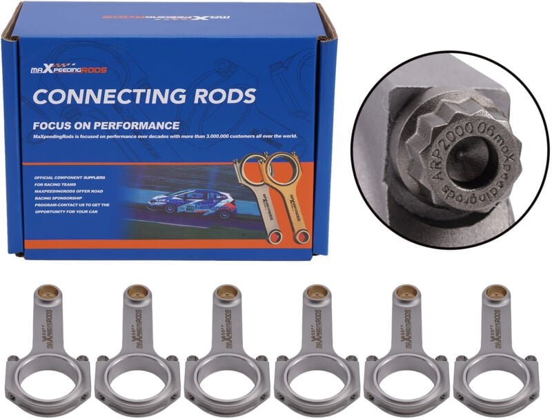 6x H-Schaft Pleuel Conrods für Porsche 996 997 Non-Turbo 3.6L 3.8L arp 2000