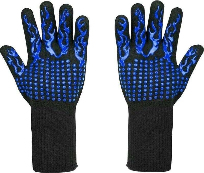 Ersandy - Grillhandschuhe, hitzebeständig bis 800 °c – L5 schnittfeste Handschuhe – Premium-Küchenhandschuhe zum Grillen...