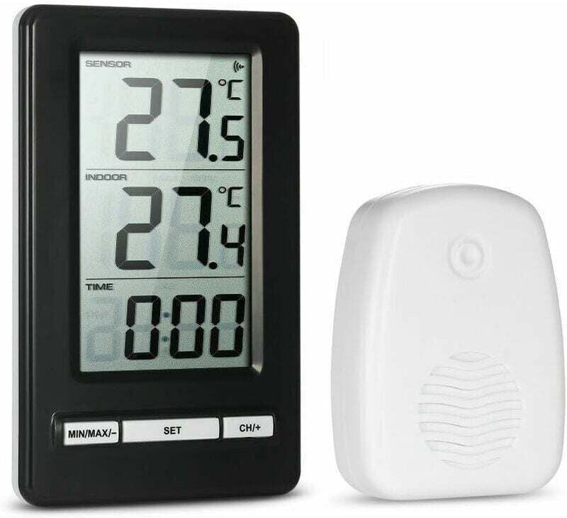 Kabelloses digitales LCD-Thermometer für den Innen- und Außenbereich, Temperaturmessung