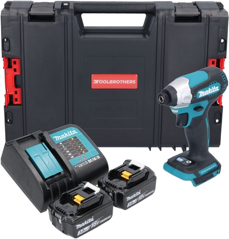 Dtd 157 sfj-r Akku Schlagschrauber 18 v 140 Nm 1/4' Brushless + 2x Akku 3,0 Ah + Ladegerät + rhino - Makita