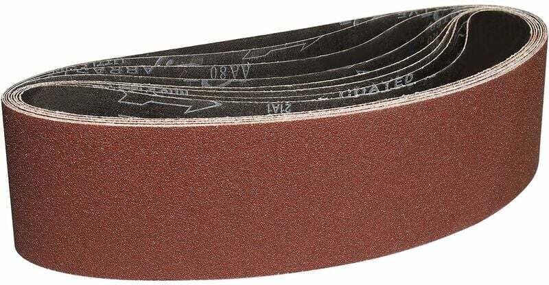 Schleifbänder 100 x 915 mm – 8 Stück Schleifbänder der Körnung 80 zum Schleifen und Polieren mit einem tragbaren Bandsch...