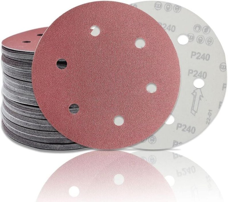 BEBUSINGOTO 30-teilige Schleifscheibe, 225 mm Schleifscheibe (Körnung 5 x 40/60/80/120/180/240) für Langhalsschleifer, T...