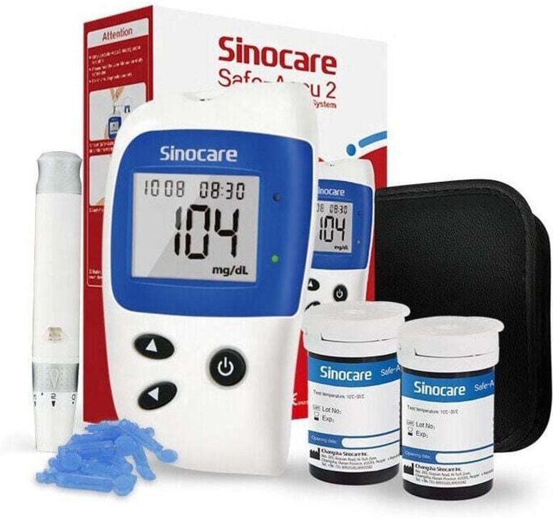 Kit per il test della glicemia, sistema di monitoraggio della glicemia, glucometro, misuratore di glicemia, kit per il t...