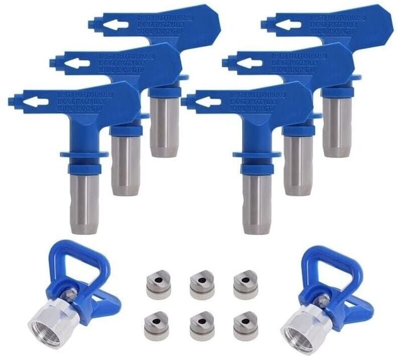 Wendbare Airless-Spritzdüse, 2x Düsensitzschutz, Airless-Düsenzubehör für Hochdruck-Farbspritzpistolen (Typ 211, 315, 41...