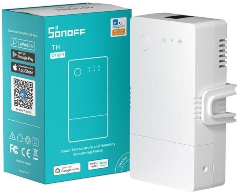 Trade Shop - SONOFF THR316 TH ORIGIN SMART WIFI FEUCHTIGKEIT TEMPERATUR SENSOR SCHALTER -