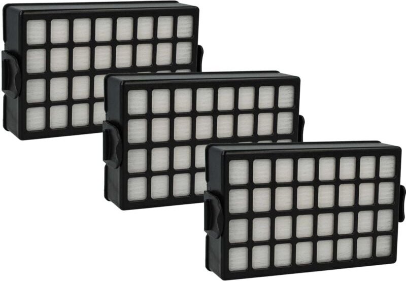3x Staubsaugerfilter kompatibel mit Samsung SC8483 VCC8483H33/XEV Staubsauger - HEPA-Filter Schwarz Weiß - Vhbw