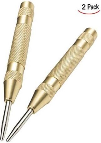 2er-Set automatischer Stanzer für Metall oder Holz (golden)