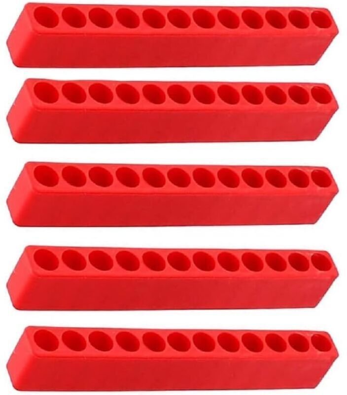 Schraubendreher-Bithalter, 5-teilige Bit-Aufbewahrungsleiste, 12-Loch-Sechskant-Bithalter, für Schraubendreher und Bohrm...