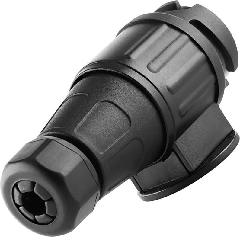 12-V-13-poliger Kunststoff-Anhängerstecker, 13-poliger Verdrahtungsadapter, schwarz