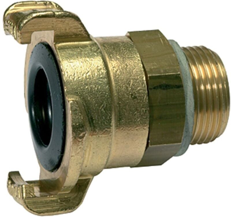 GEKA-Gewindestück, 360° drehbar, Messing blank, g 1/2 ag - Riegler