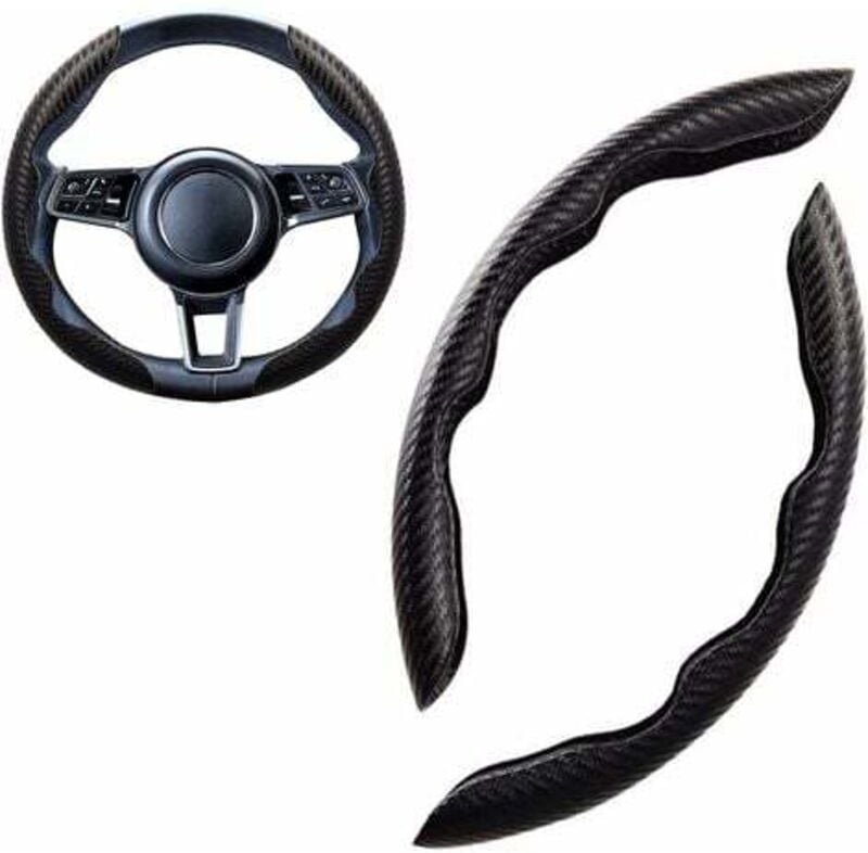 Sportwagen-Lenkradbezug, rund und D-förmig, universelles Wildleder/Carbonfaser, modischer, segmentierter Lenkradbezug, a...